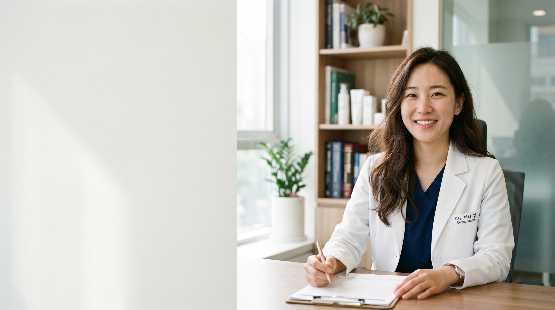 Dr. Hana Kim, dermatologist, in her clinic